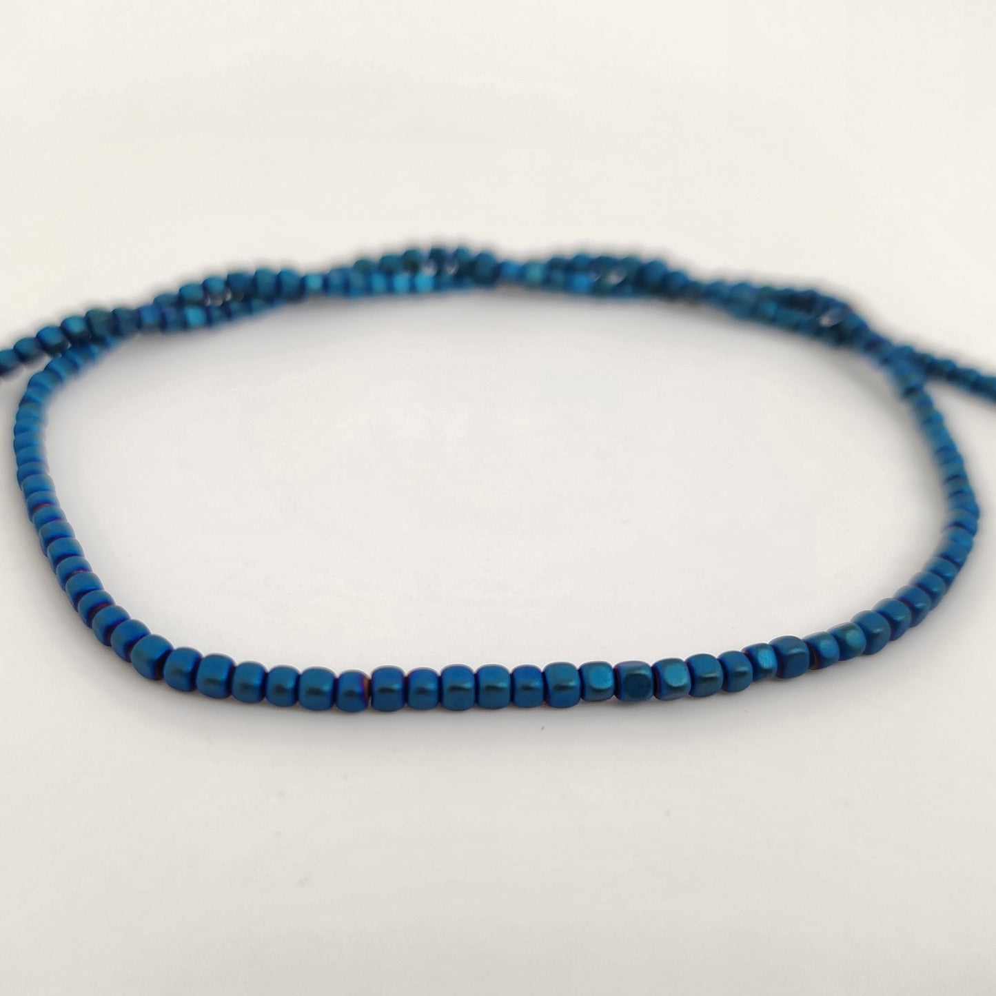 Blue Hematite Cube 2mm
