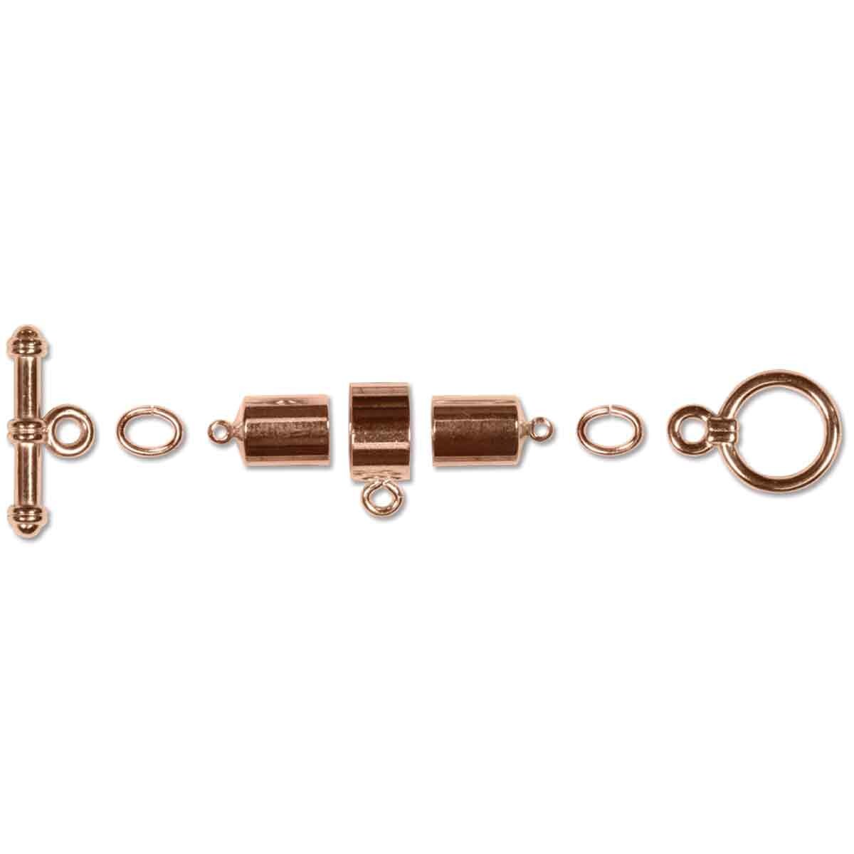 Copper Barrel Finding Set 6mm