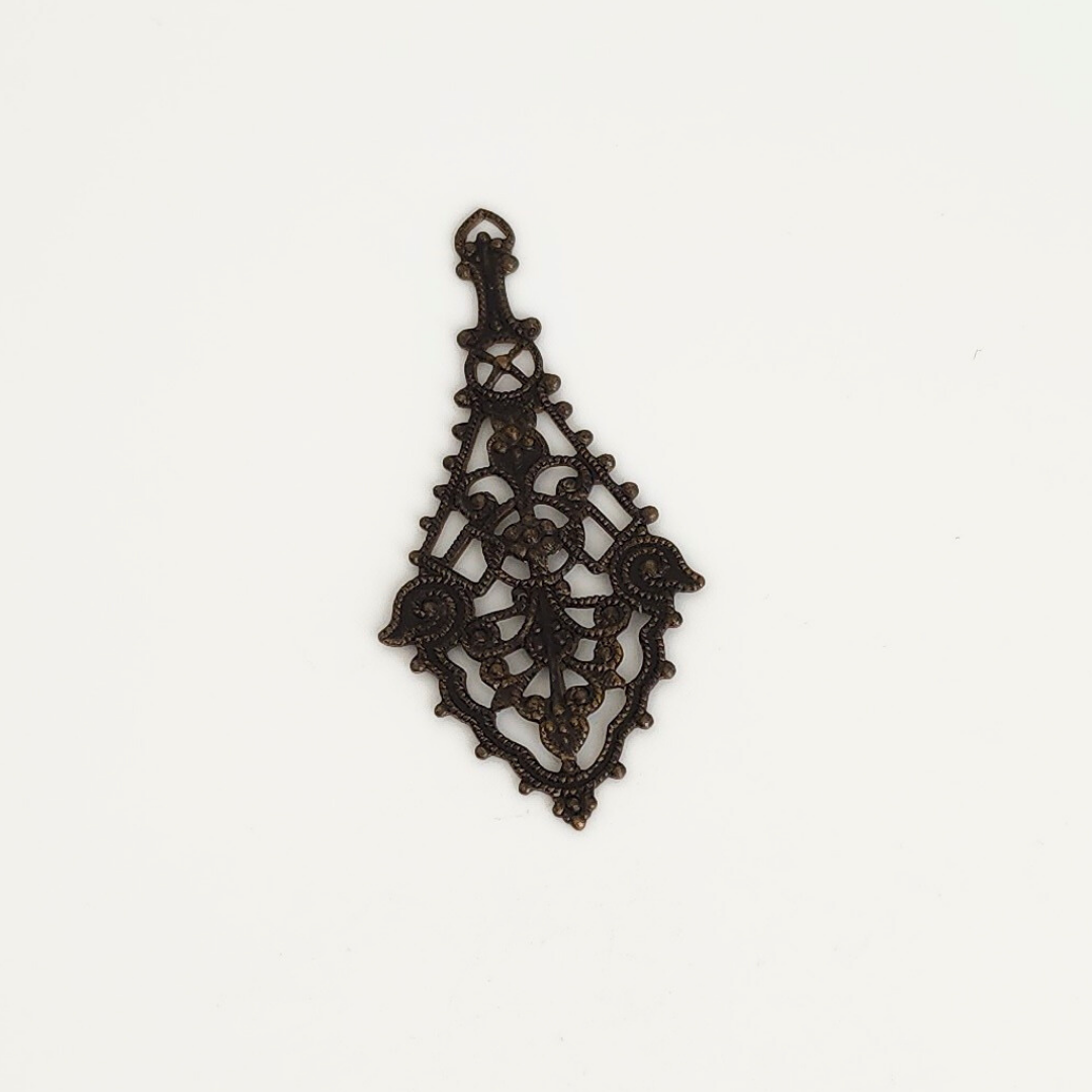 Etruscan Drop Filigree 26x55mm