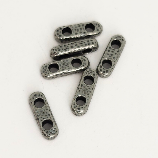 Distressed 2 Hole Bar 12.5x4mm