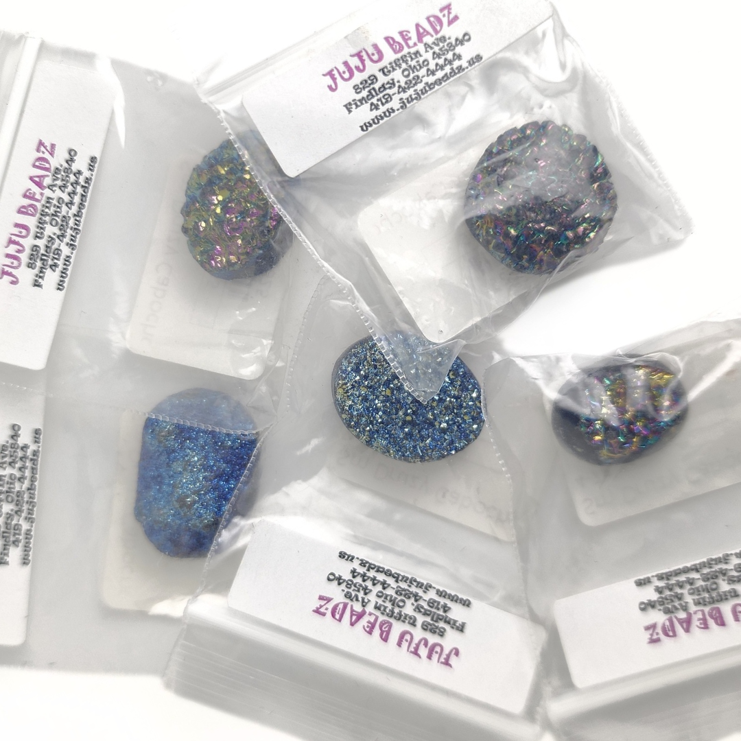 Druzy Cabochon 4-7g Titanium Coated