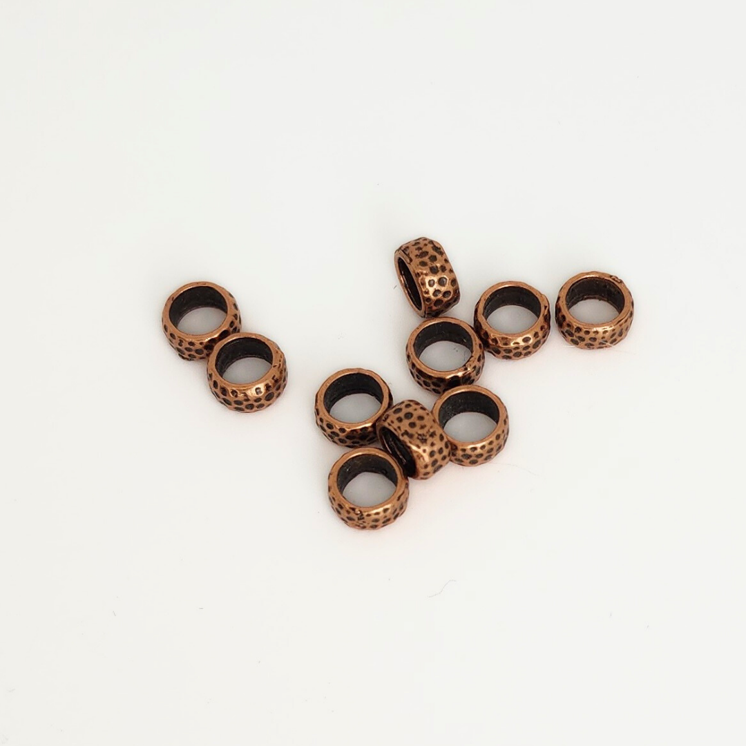 Large Hole Hammered Spacer