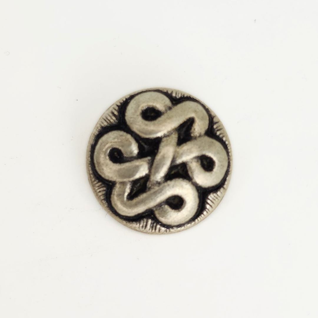 Antique Silver Antico Metal Button 7/8”