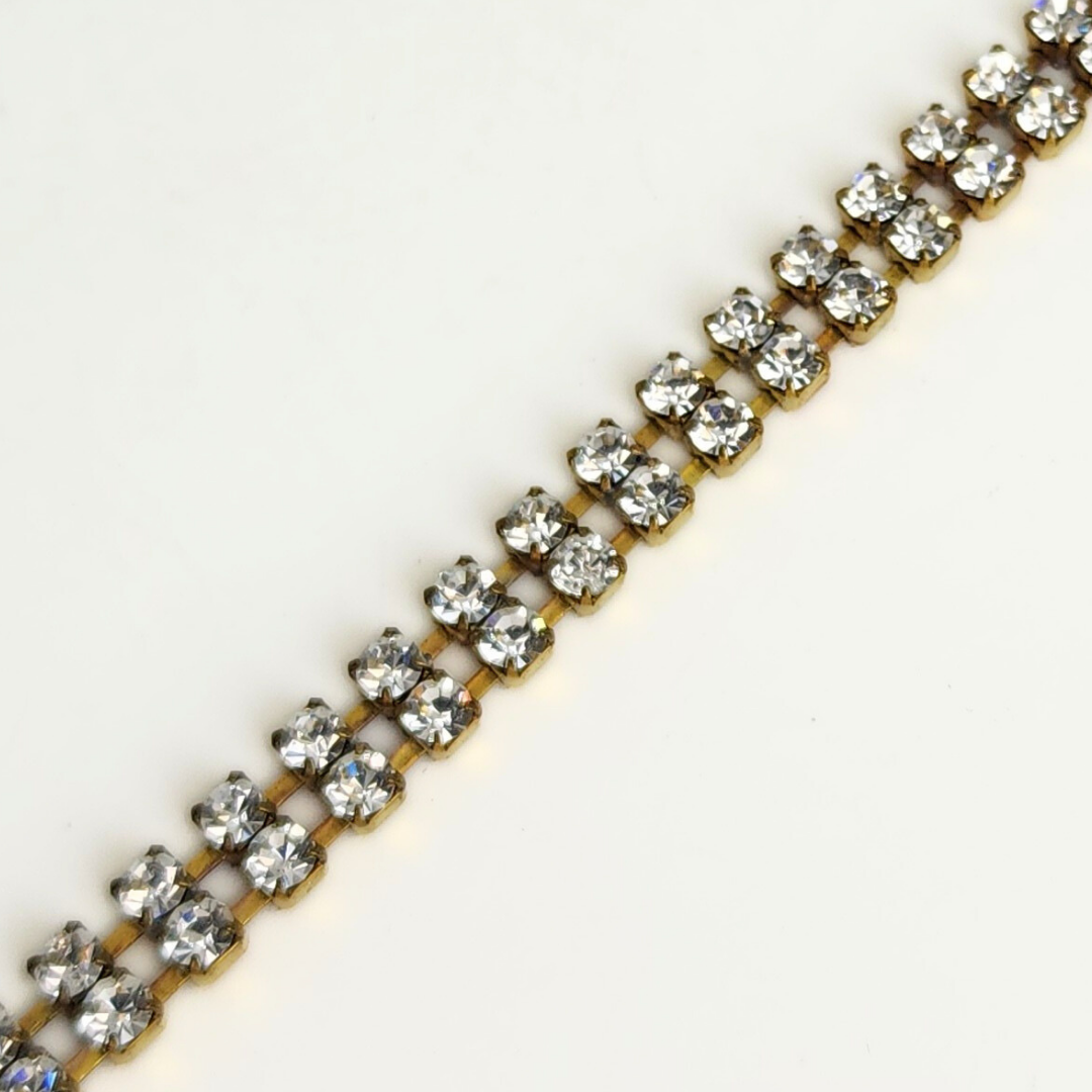 Crystal 2 Row Cup Chain ss12