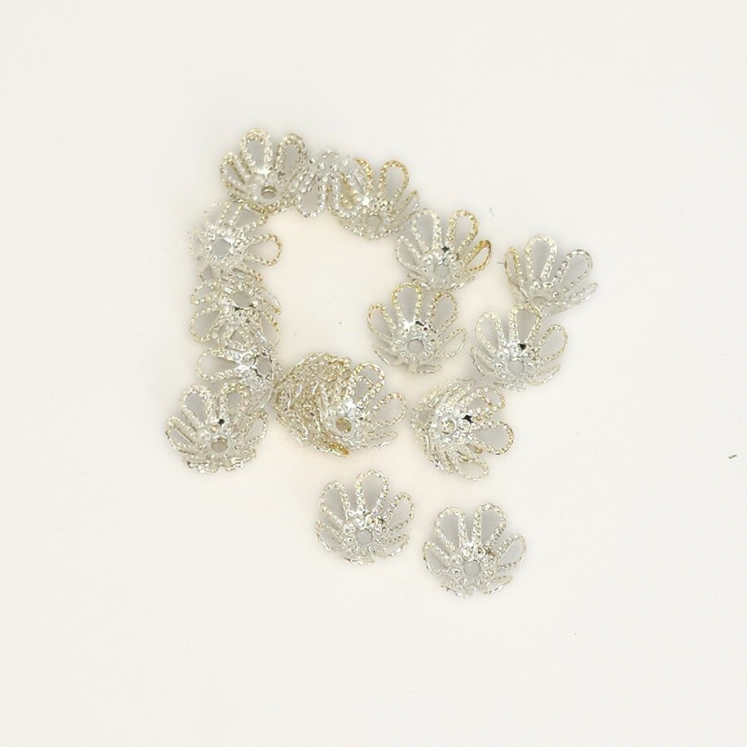 Bumpy Flower Filigree Cap 6.5mm