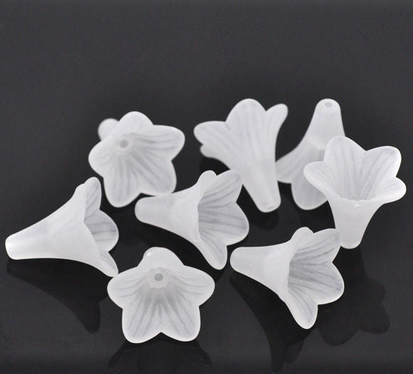 White Frosted Lily 22mm