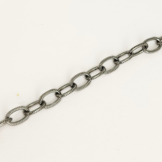 Embossed Cable Chain 9x6mm