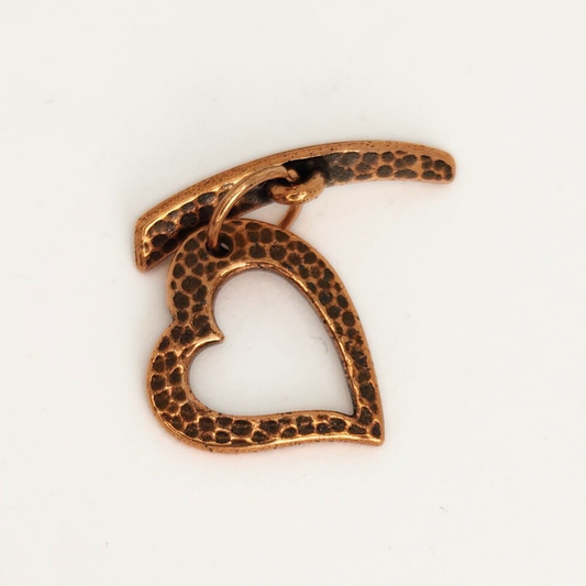 Hammertone Heart Clasp 22mm