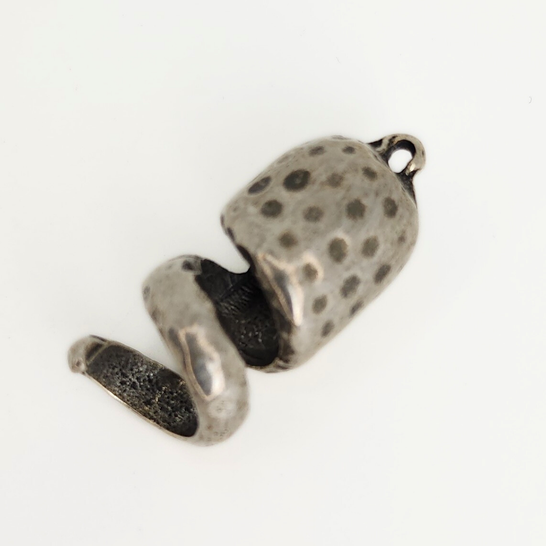 Antique Silver Spiral Hammered End 15x36mm