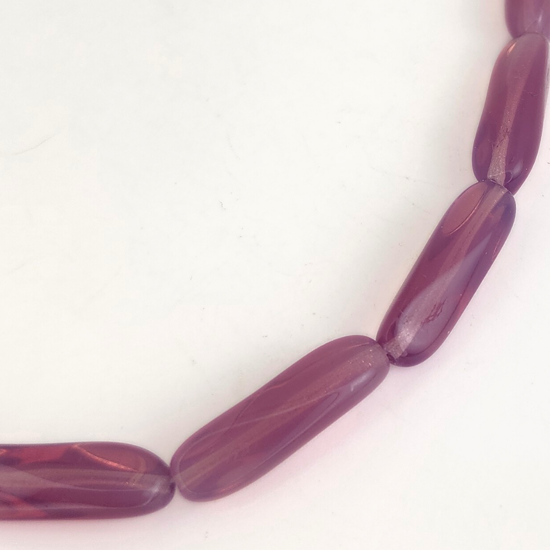 Pink Opal Twisted Rectangle 24x8mm