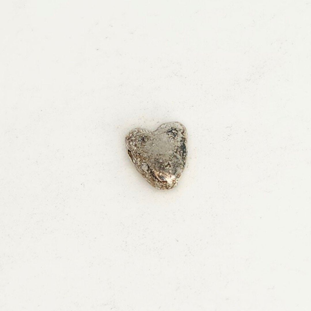 Antique Silver Heart Bead 9x10mm