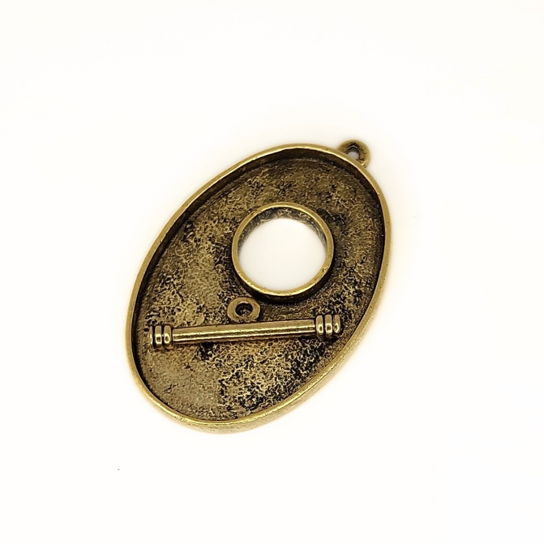 Gold Grande Oval Toggle 43x28mm