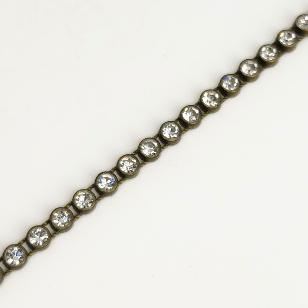 Crystal Antique Gold Casing Band ss13