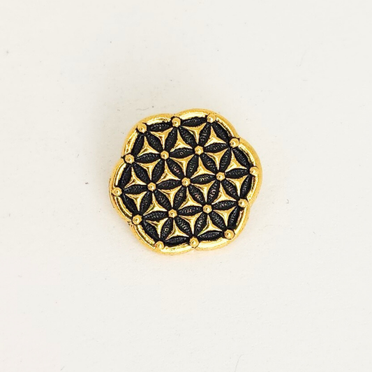 Flower of Life Button 16mm