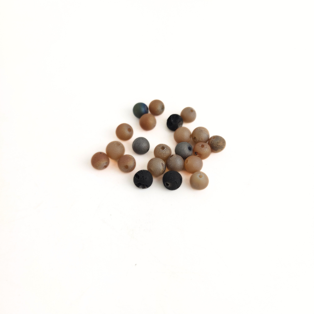 Agate Druzy Round 6mm