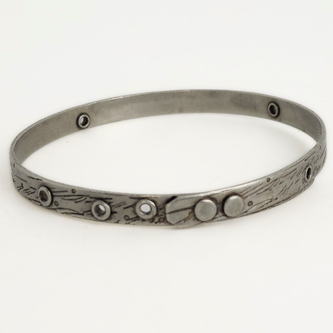 Bangle Bracelet w/ Eyelet Openings
