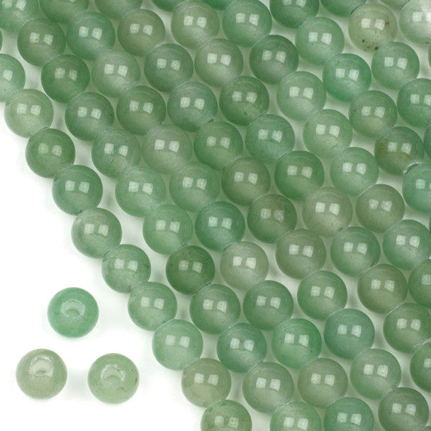 Green Aventurine Large-Hole Round 8mm