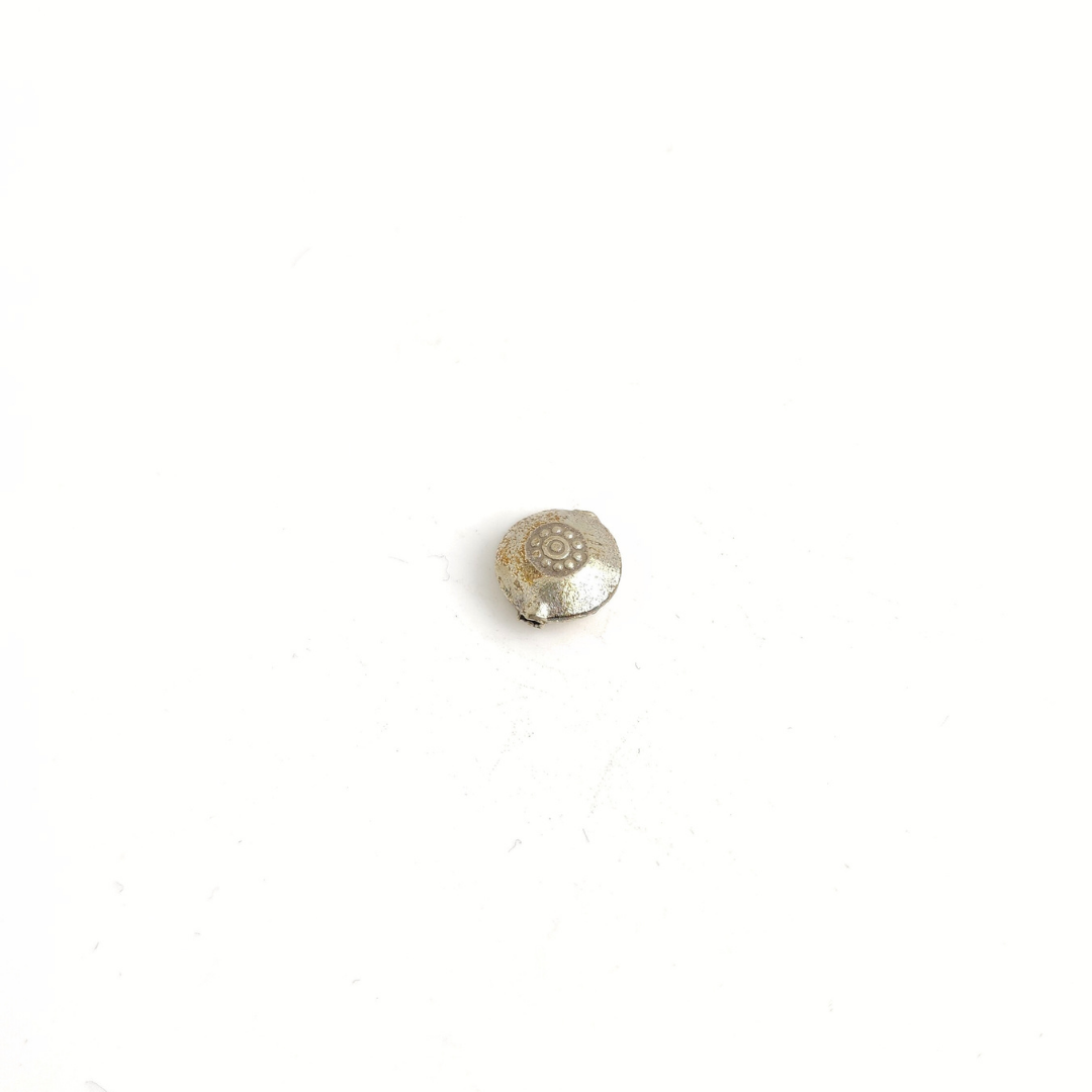 Puffed Round w/Flower 5x11mm