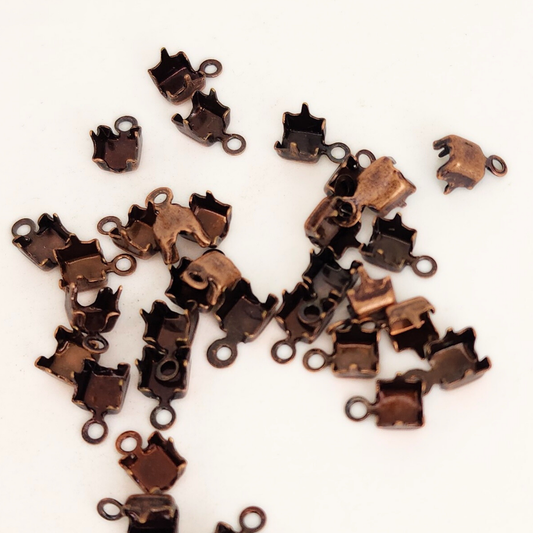 Rhinestone End Connector 4mm
