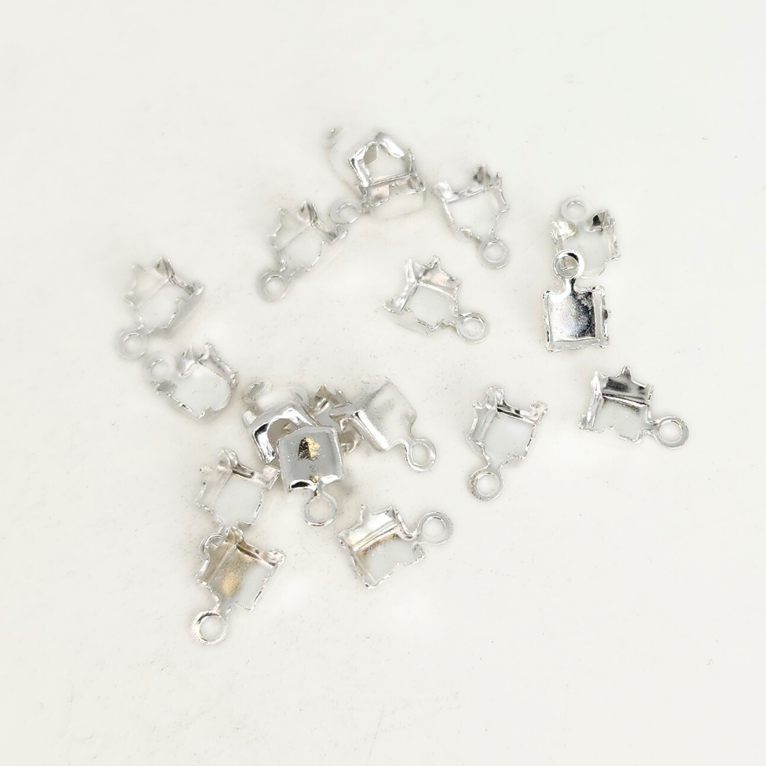 Rhinestone End Connector 4mm