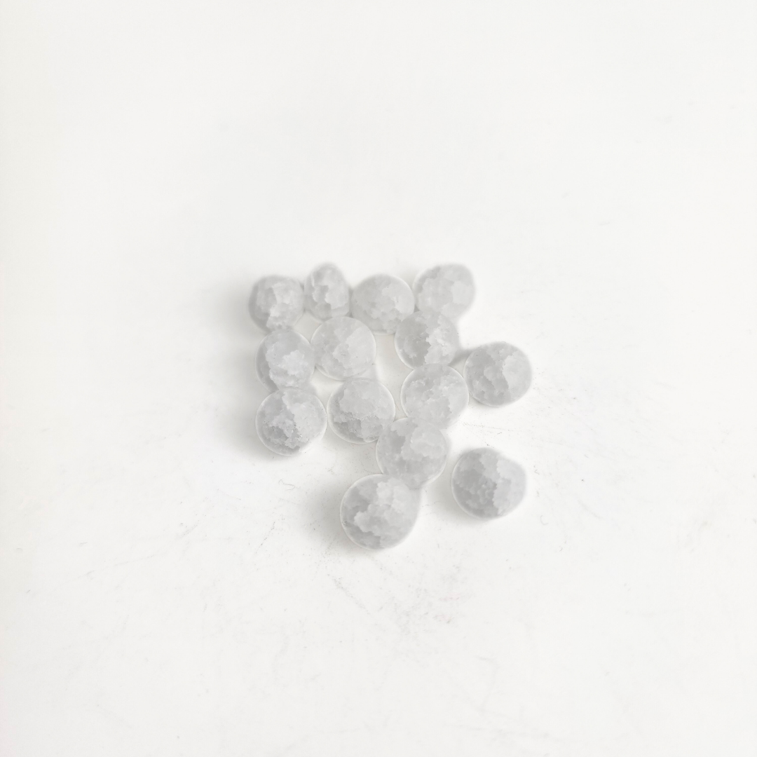 Matte White Fire Agate Rondelle