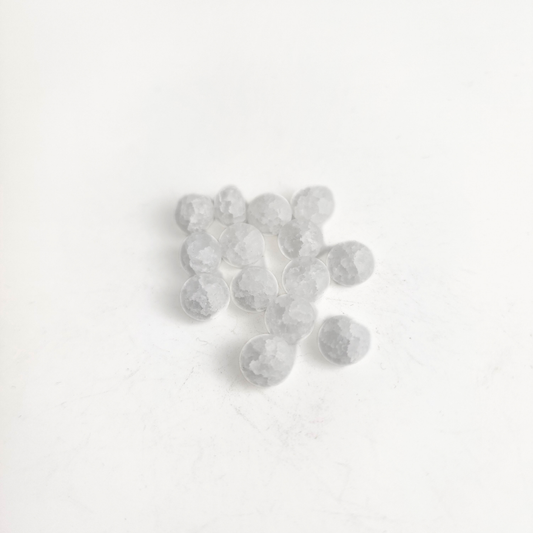 Matte White Fire Agate Rondelle