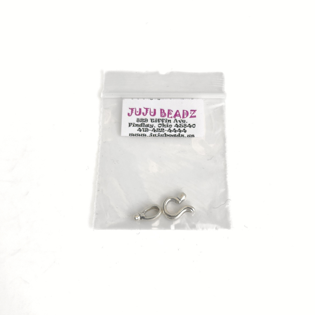 Swoosh Hook & Eye Clasp 14x9mm