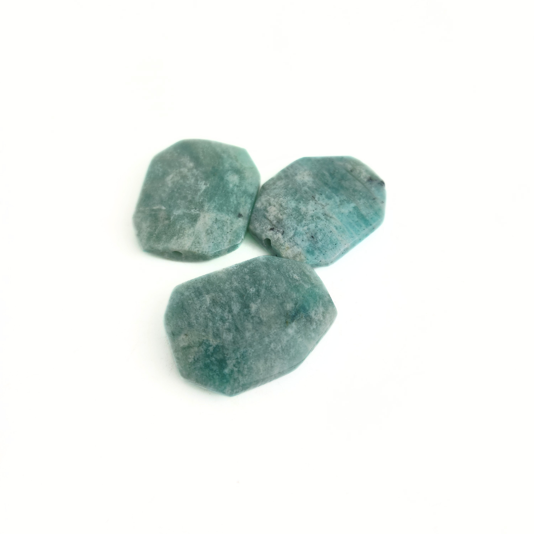 Amazonite Faceted Rectangle 22-26x31-36mm