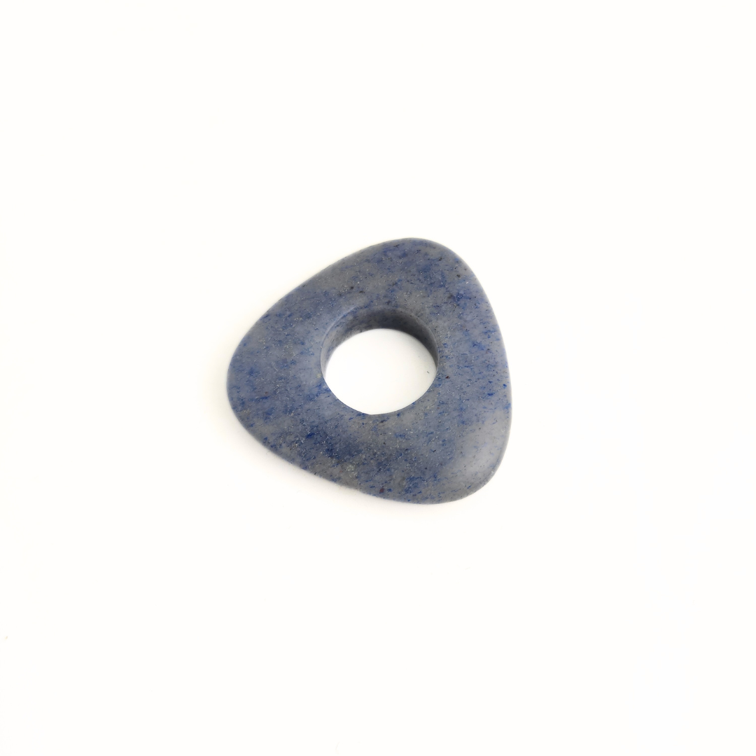 Blue Agate Triangle 40mm