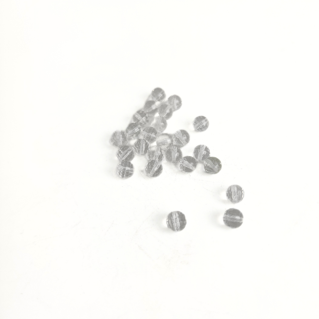 Crystal Quartz Faceted Round 6mm