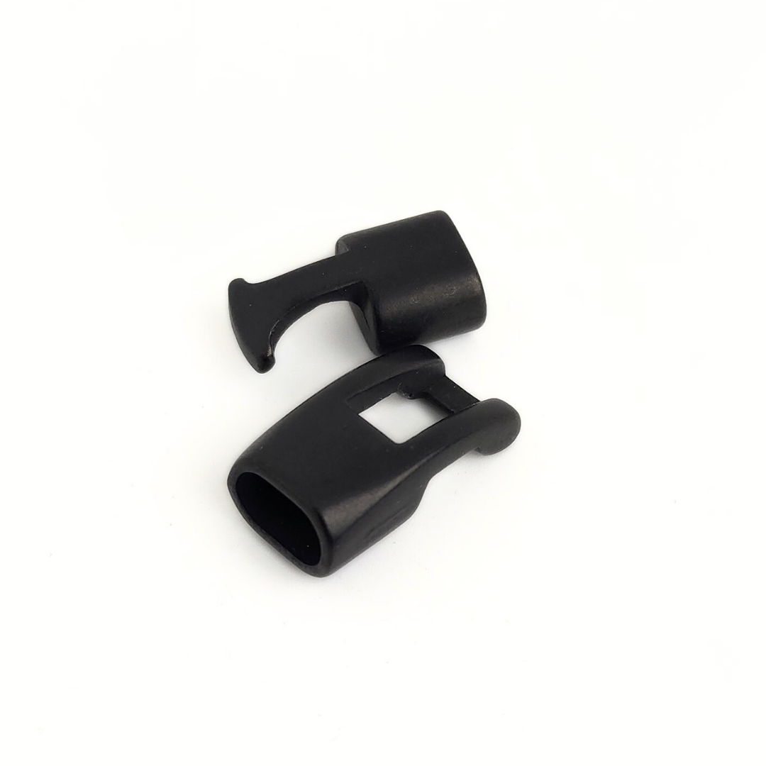 Black Leather Cord Clasp 35x12x9mm