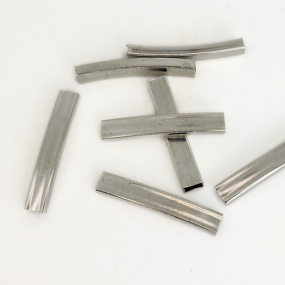 Silver Square Noodle 30x5x3mm