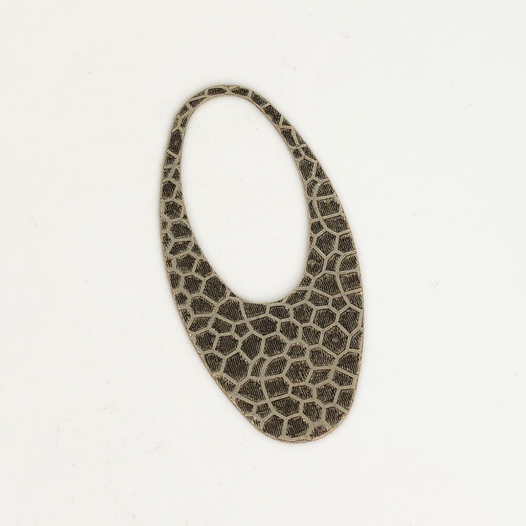 Silver Ellipse 49x24mm