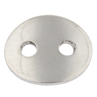 Silver Oval Button 14x12mm