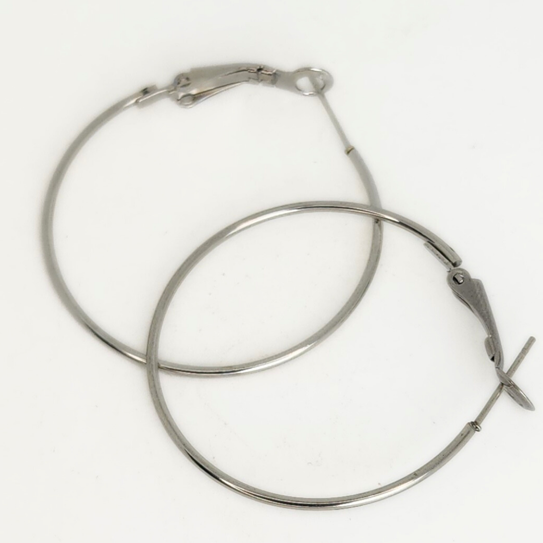 Silver Leverback Hoop 35mm