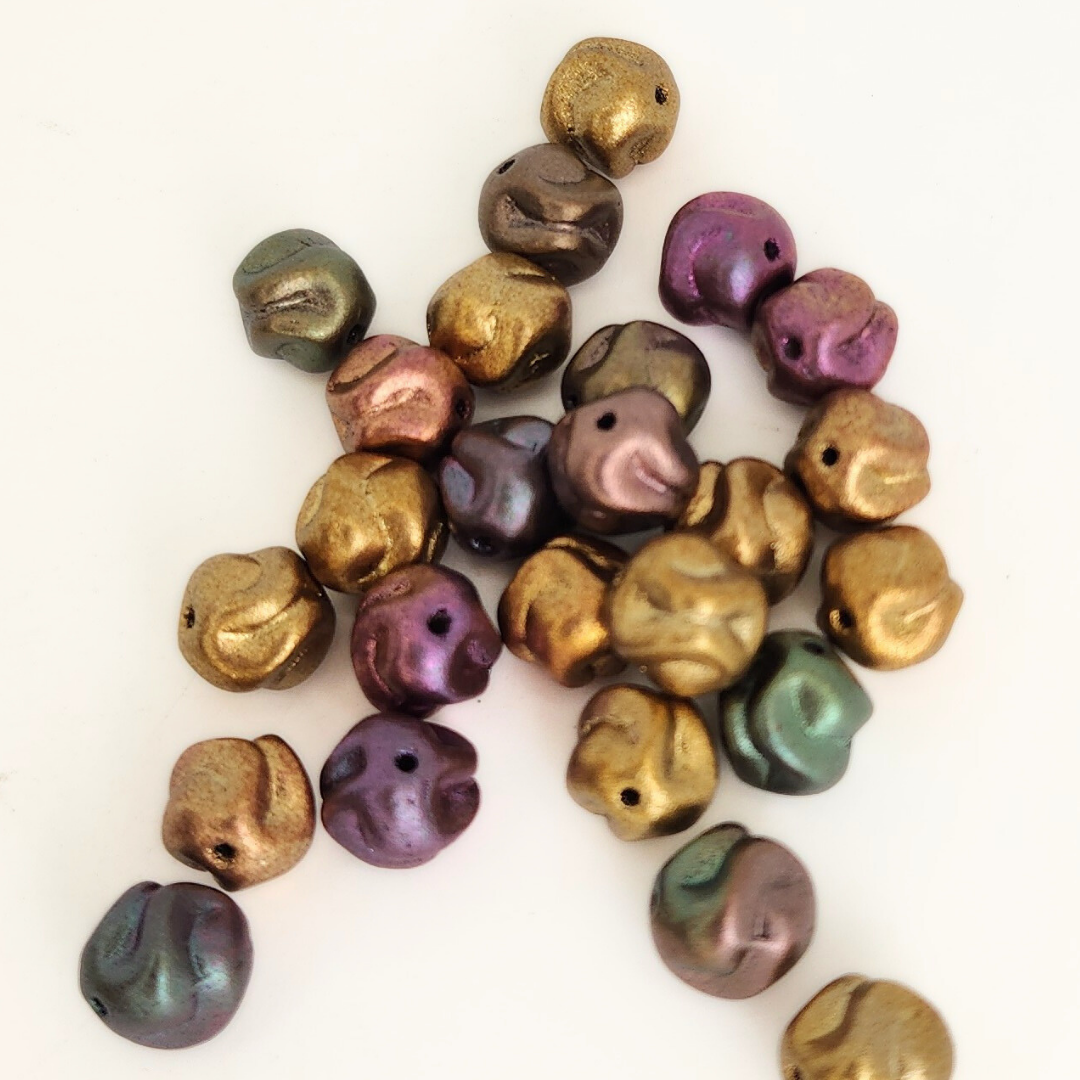 Crystal w/Purple Iris Gold Finish 8mm