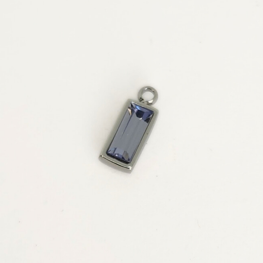 Crystal Birthstone Charm 4x10mm