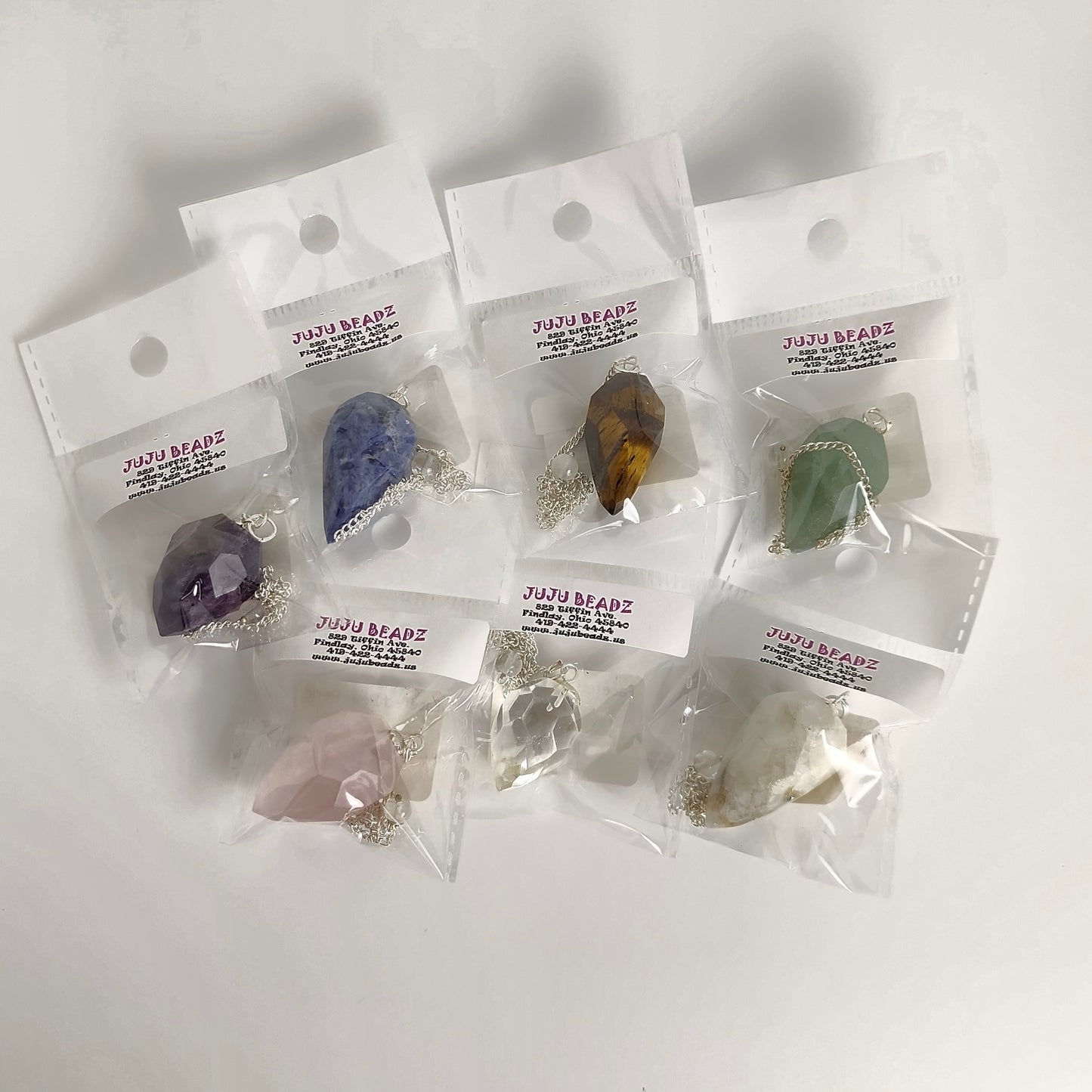 Faceted Pear Pendulum Assorted