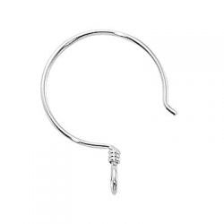 Round Ear Wire w/Coil 20g