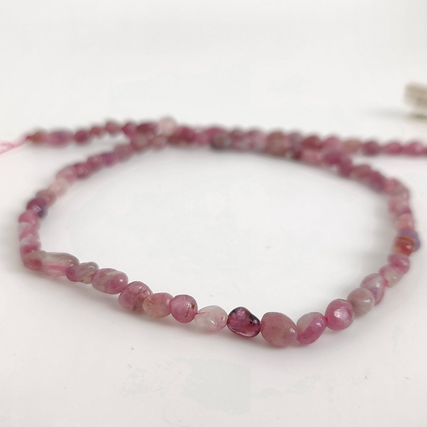 Pink Tourmaline Quartz Pebble 6x8mm