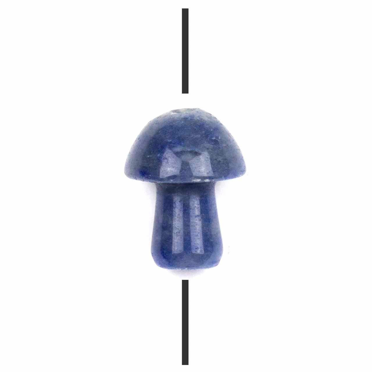 Blue Aventurine Large-Hole Mushroom 15x19mm