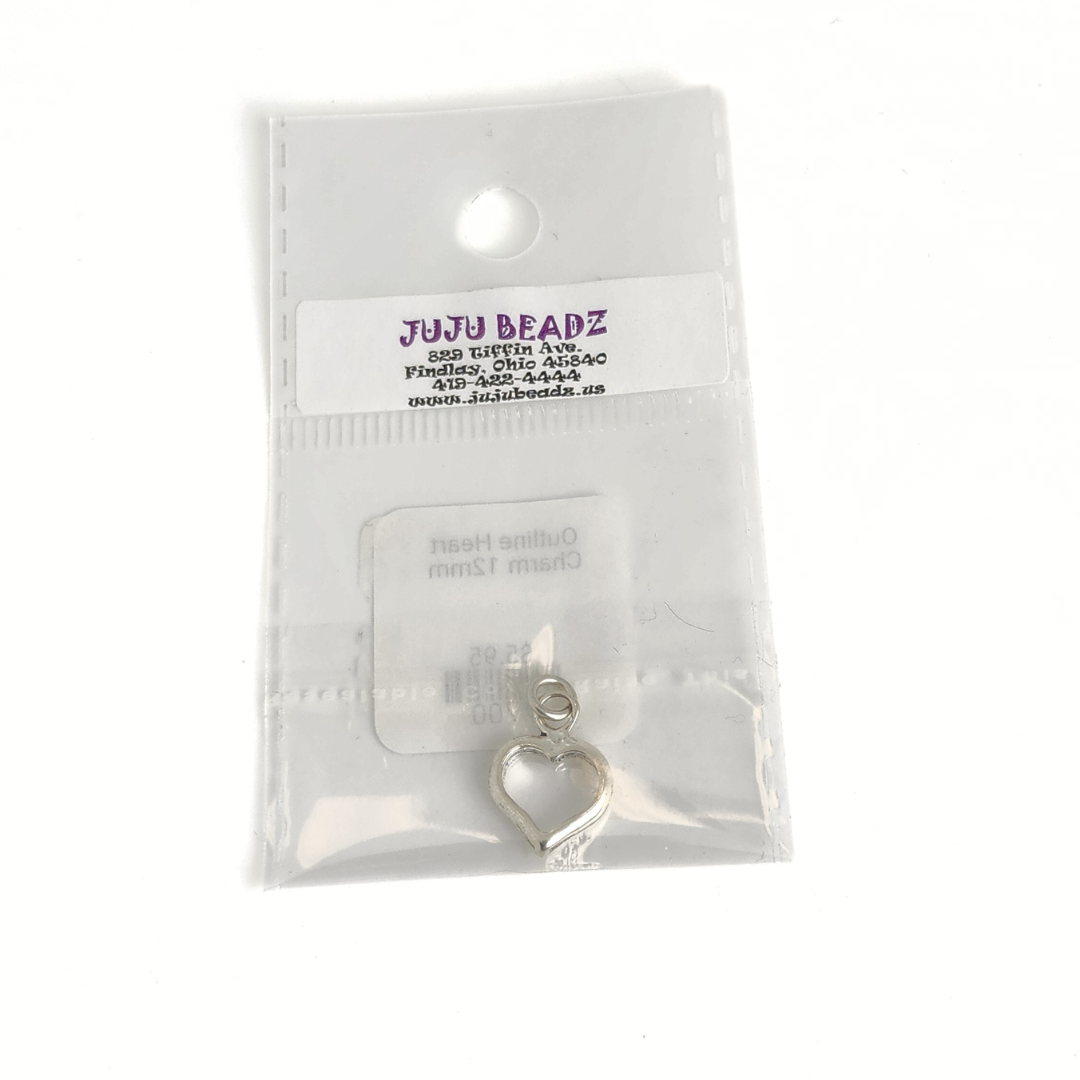 Outline Heart Charm 12mm
