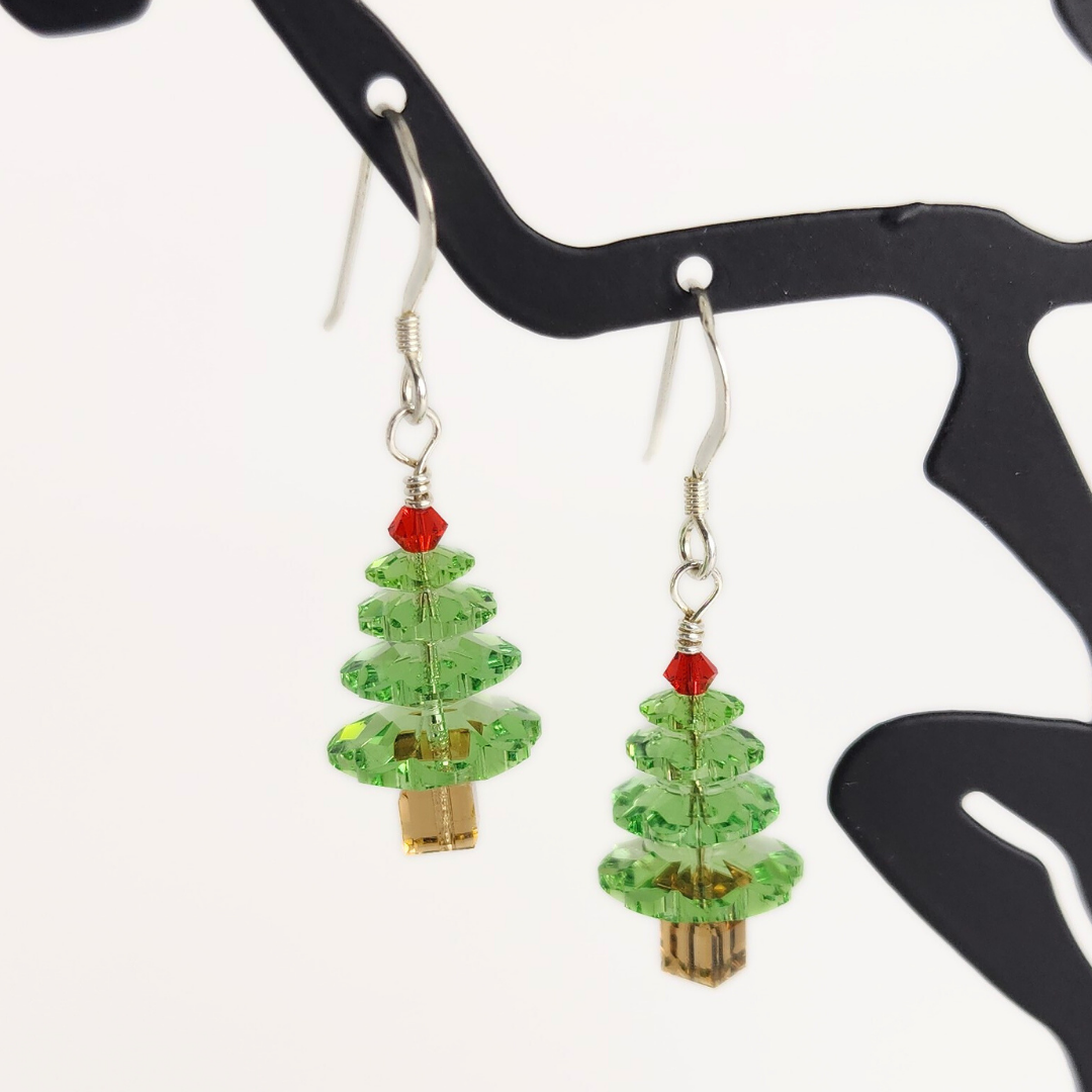 Peridot Tree Earrings
