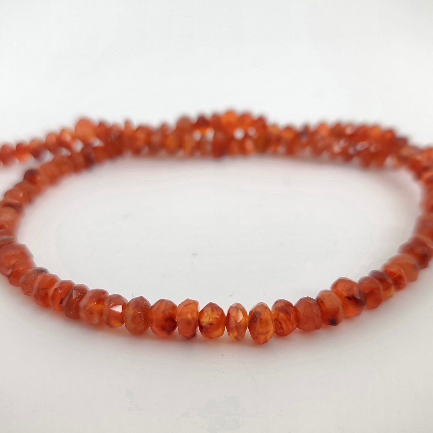 Carnelian Faceted Rondelle