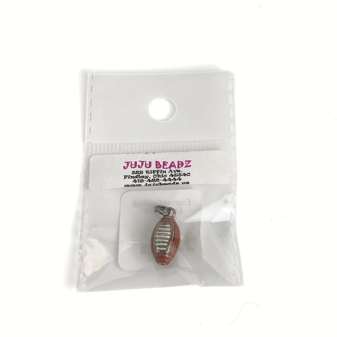 Enamel Football Charm 5/8"