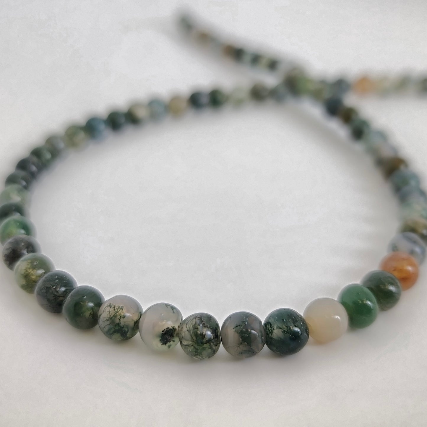 Green Moss Agate Round 6mm