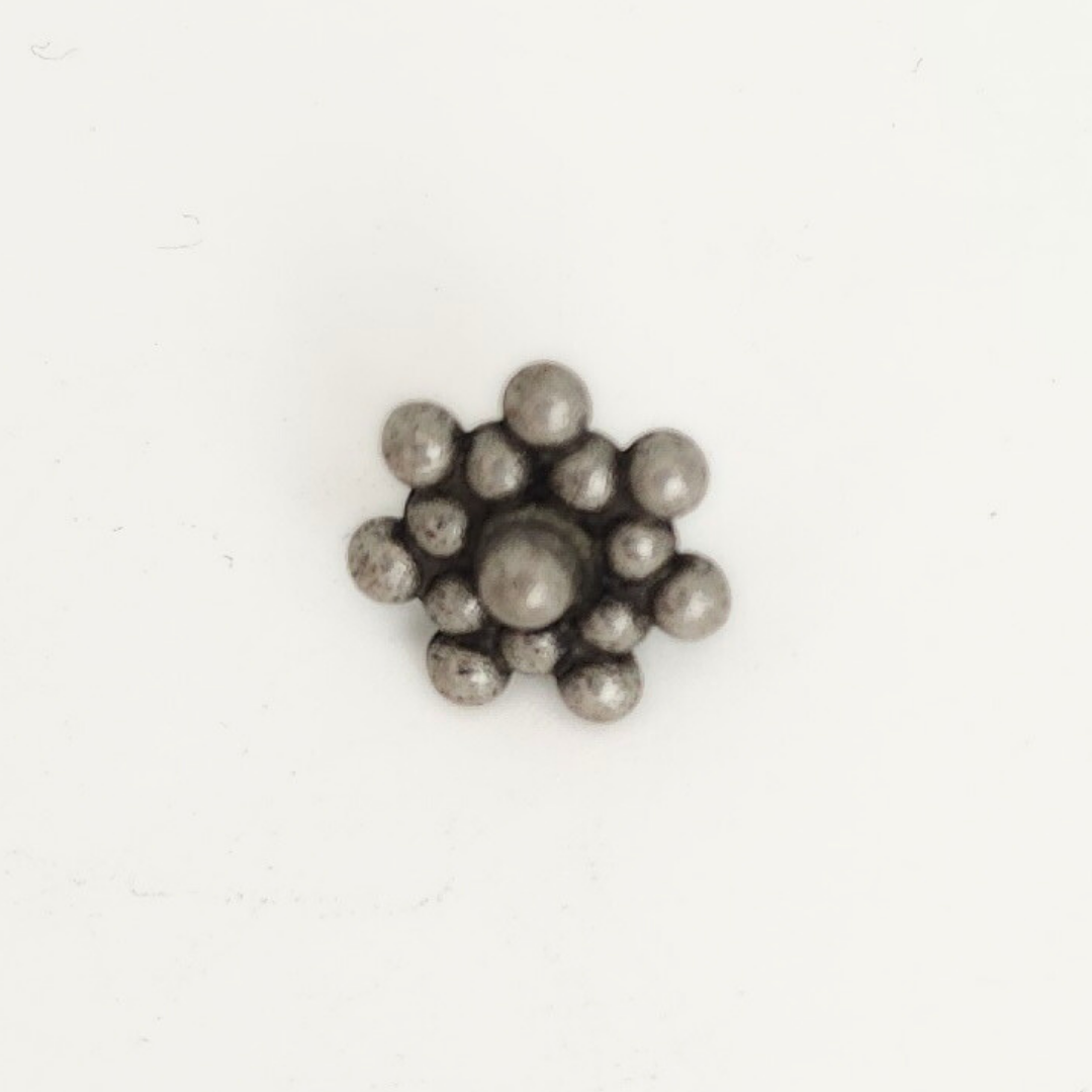 Albi Snowflake Nickel Button 1/2”