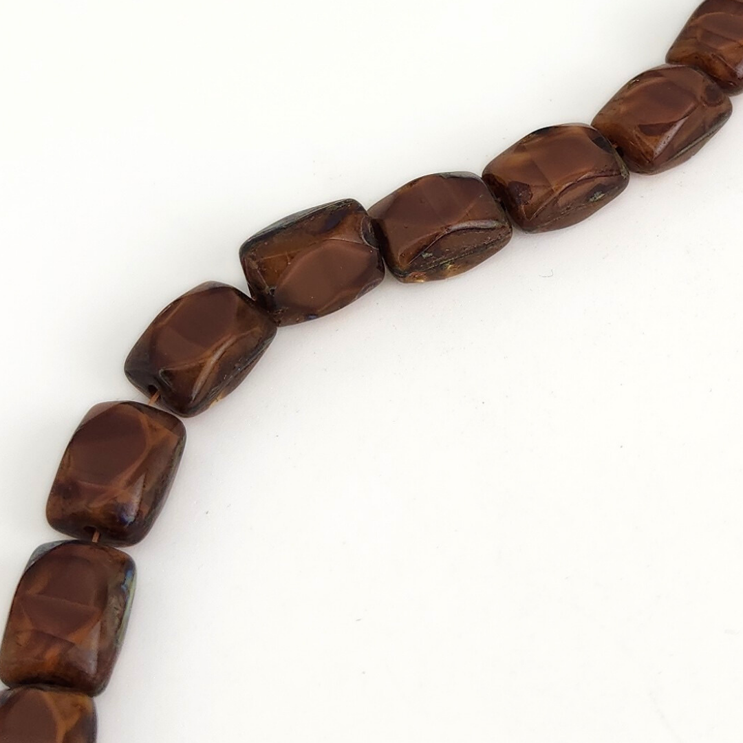 Brown Satin Diamond Rectangle
