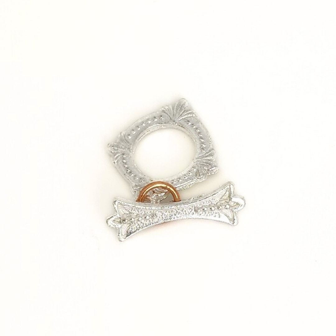Silver Toggle Fancy Diamond