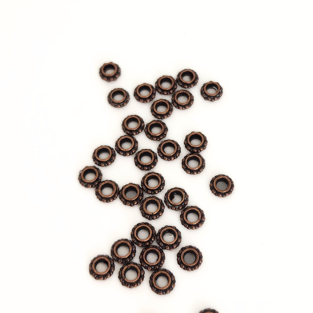 Antique Copper Spacer Fancy 6mm
